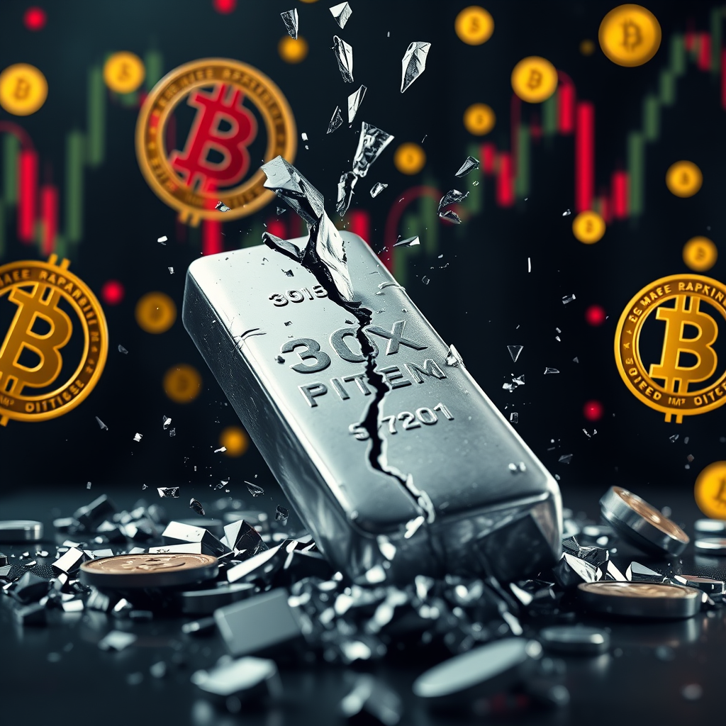 A Queda de 35% da Prata que Abalou o Mercado Cripto Mais que o Bitcoin